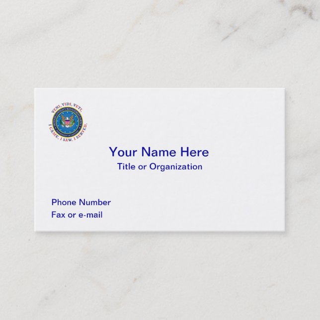 Defence Contract Management Agency DCMA VVV Business Card (Front)