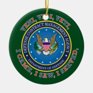 Defence Contract Management Agency DCMA VVV Ceramic Ornament