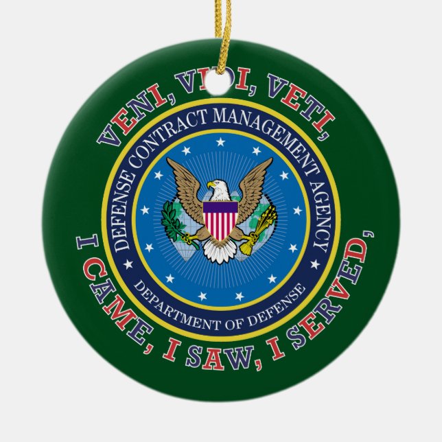Defence Contract Management Agency DCMA VVV Ceramic Ornament (Front)