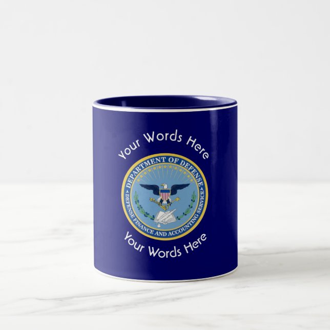 Defence Finance Accounting Services DFAS Two-Tone Coffee Mug (Center)