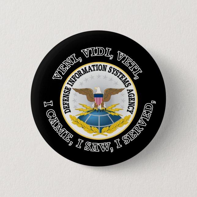 Defence Information Systems Agency (DISA) VVV 6 Cm Round Badge (Front)