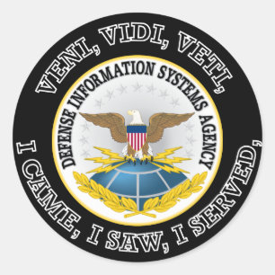 Defence Information Systems Agency (DISA) VVV Classic Round Sticker