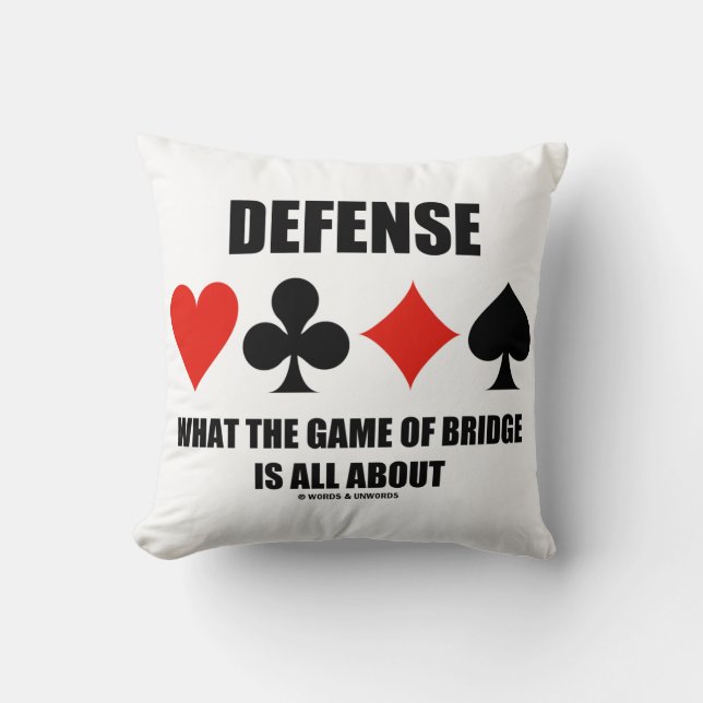 Defence What The Game Of Bridge Is All About Cushion (Front)