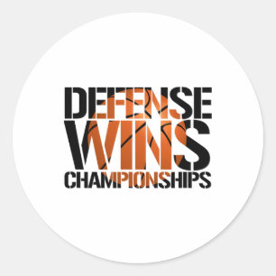 Defence Wins Championships Sketll Team Logo Classic Round Sticker