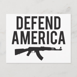 Defend America AK47 Postcard