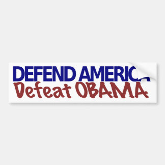 Defend America, Defeat Obama Bumper Sticker