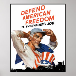Defend American Freedom -- Border Poster