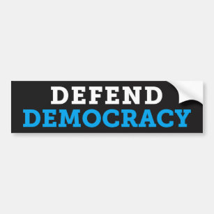 Defend Democracy Dark Bumper Sticker