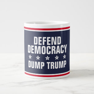 Defend Democracy Dump Trump Large Coffee Mug