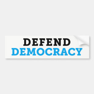Defend Democracy Light Bumper Sticker