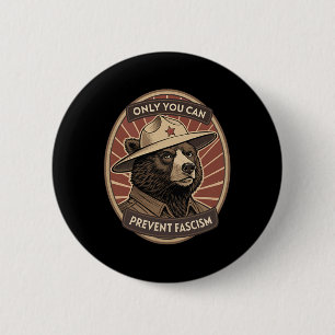 Defend Democracy - Only You Can Prevent Facism - C 6 Cm Round Badge