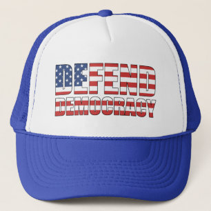 Defend Democracy Pro-Democracy Voting Rights Trucker Hat