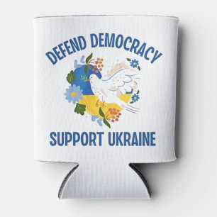 Defend Democracy Support Ukraine American Can Cooler