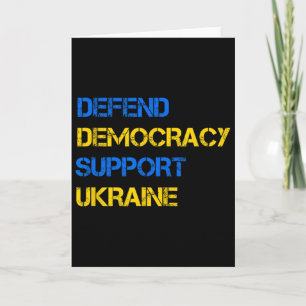 Defend Democracy Support Ukraine Stand With Zelens Card