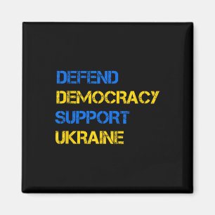 Defend Democracy Support Ukraine Stand With Zelens Magnet