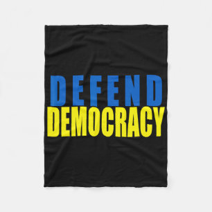 Defend Democracy Ukraine Flag Colors Fleece Blanket