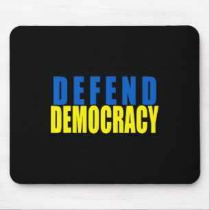 Defend Democracy Ukraine Flag Colors Mouse Pad