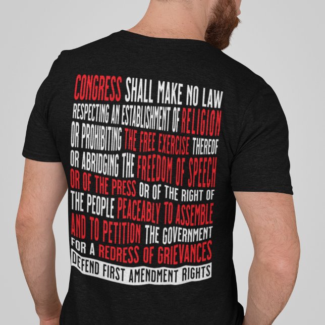 Defend First Amendment Rights Peaceful Protester T-Shirt (Creator Uploaded)