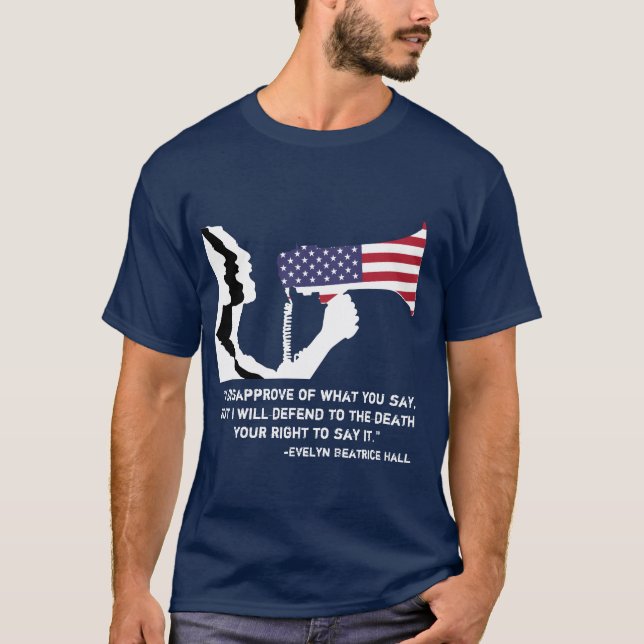 Defend Free Speech T T-Shirt (Front)