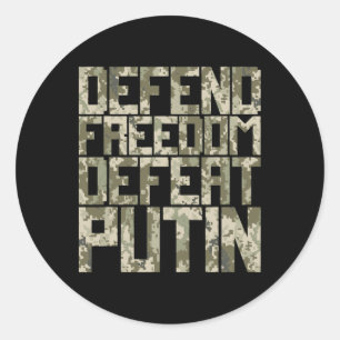 Defend Freedom Protect Ukraine Ukraine Support Classic Round Sticker