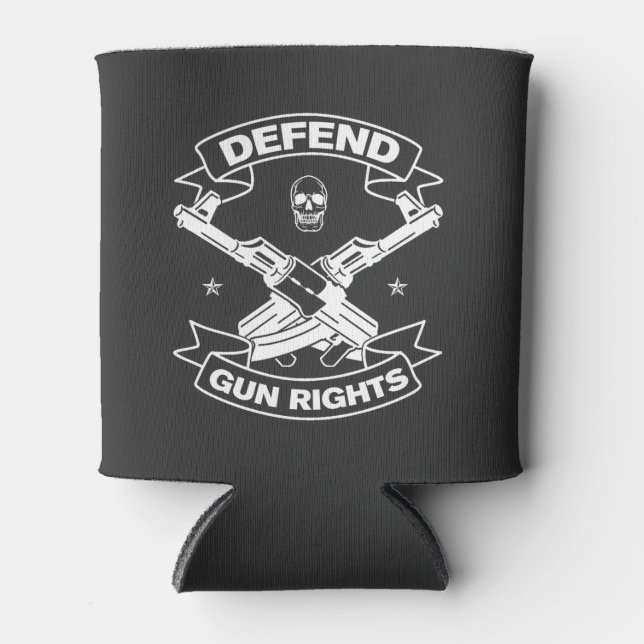 Defend Gun Rights Defend Second Amendment Can Cooler (Front)