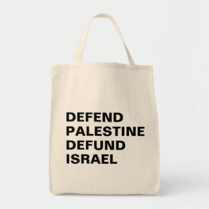 Defend Palestine defund Israel- Anti Israel Tote Bag