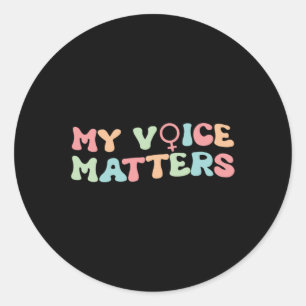 Defend Roe V Wade Pro Choice Abortion My Voice Ma Classic Round Sticker