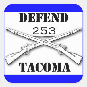 Defend Tacoma Square Sticker