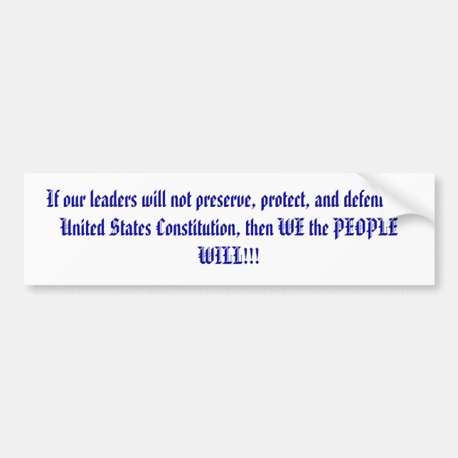 Defend the Constitution Bumper Sticker (Front)