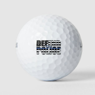 DEFEND-THE-POLICE-Blue Line Golf Balls