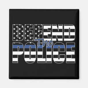 DEFEND-THE-POLICE-Blue Line Magnet