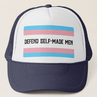 defend trans men trucker hat