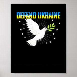 Defend Ukraine Peace Dove  Poster