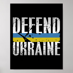 Defend Ukraine Support Defense Ukraine Army Milita Poster