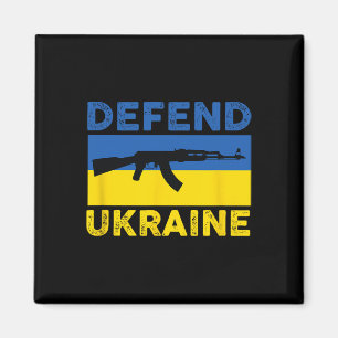Defend Ukraine - Support Ukraine - Flag Ak-47 Ak-7 Magnet