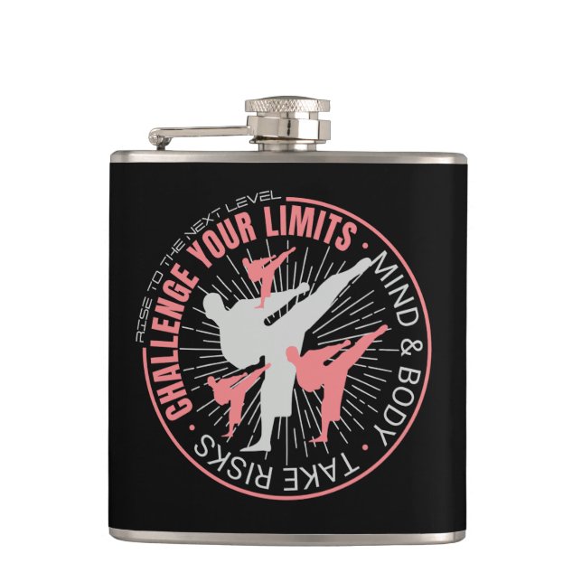 Defend your limits Next level Inspiration Hip Flask (Front)