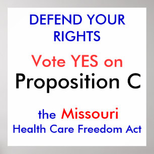 DEFEND YOUR RIGHTS, Vote YES on , Proposition C... Poster
