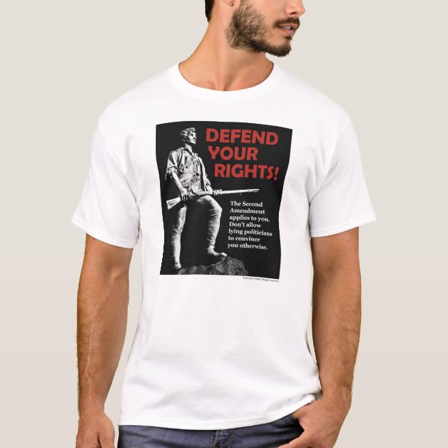 Defend your Second Amendment rights T-shirt (black (Front)