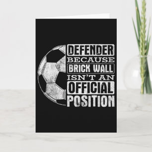 Defender Brick Wall Position Sports Footll Ll Socc Card