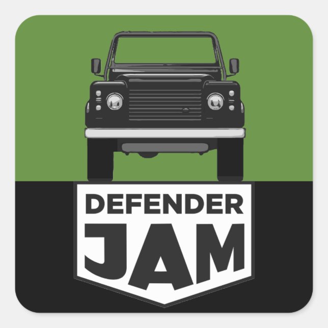 DEFENDER JAM SQUARE STICKER (Front)