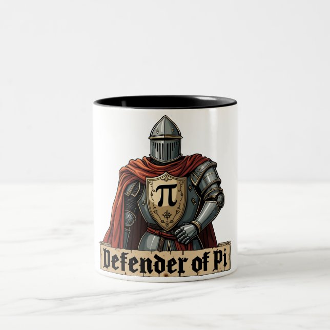 Defender of Pi Two-Tone Coffee Mug (Center)