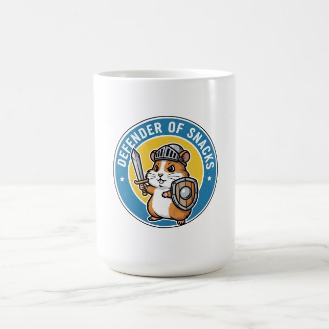 Defender of Snacks Hamster Coffee Mug (Center)
