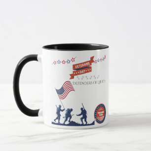 Defenders of Liberty black & white Mug