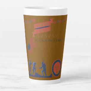 Defenders of Liberty brown Latte Mug