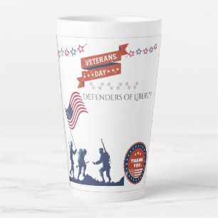 Defenders of Liberty white Latte Mug