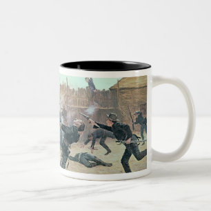 Defending the Fort: Indians attack a U.S. Cavalry Two-Tone Coffee Mug