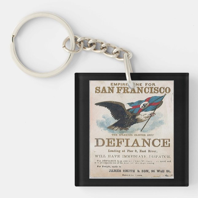 Defiance Clipper Sailing  Key Ring (Front)