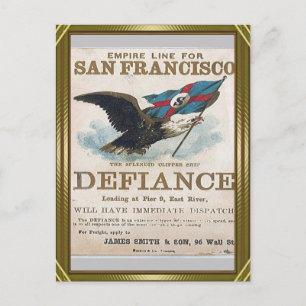 Defiance Clipper Sailing  Postcard