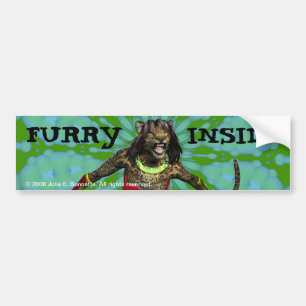 Defiance "Furry Inside" Bumper Sticker
