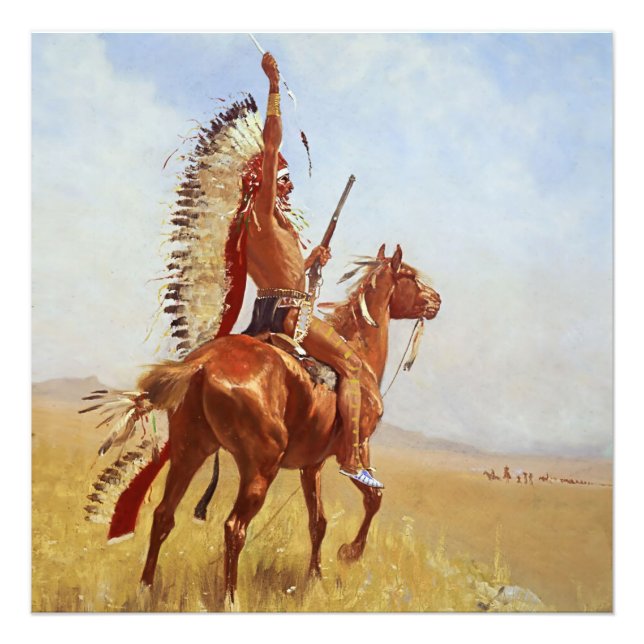 “Defiance” Western Art by Frederic Remington Photo Print (Front)